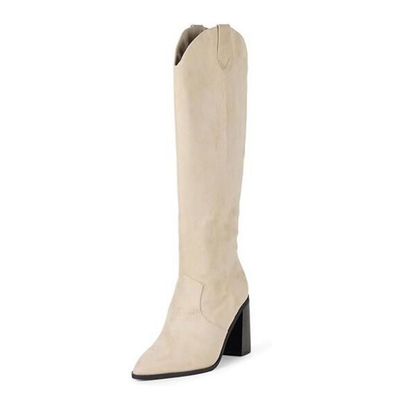 The Drop Shoes - The Drop Women's Cassandra Knee-high Western Boot Overknee NWT